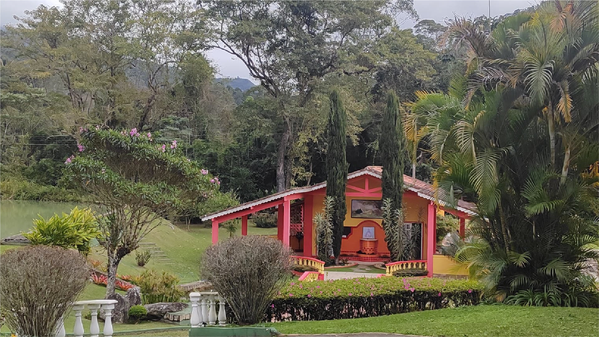Paisagem no entorno do retiro